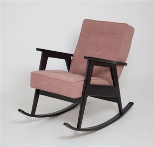 Кресло-качалка Ретро (венге / RS 12 - розовый) в Артеме
