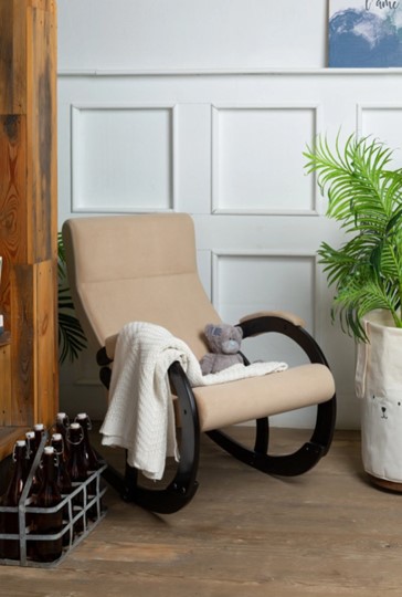 Кресло-качалка в гостиную Корсика, ткань Amigo Beige 34-Т-AB во Владивостоке - изображение 8