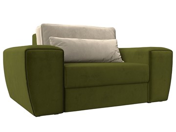 Кресло-кровать Лига-008, Зеленый\Бежевый (Микровельвет) НПБ во Владивостоке