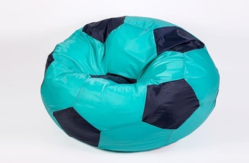 Кресло-мешок Мяч большой, бирюзово-черный в Уссурийске