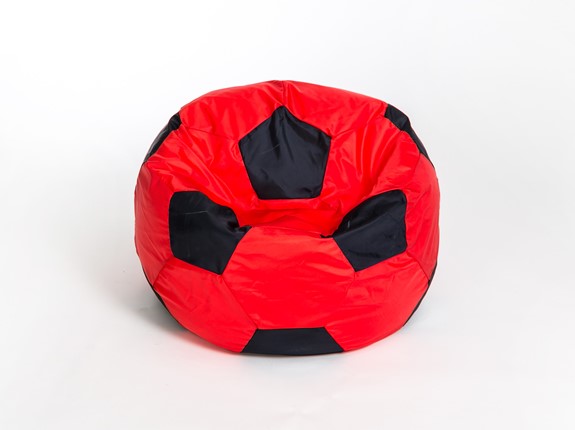 Кресло-мешок Мяч большой, красно-черный во Владивостоке - изображение