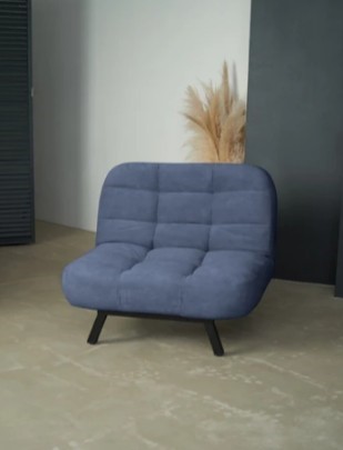 Мягкое кресло Абри опора металл (синий) в Находке - изображение 8