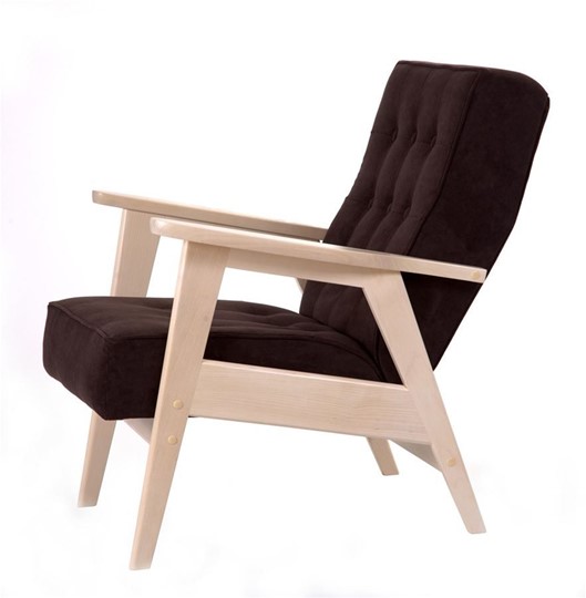Кресло Ретро (беленый дуб / RS 32 - коричневый) во Владивостоке - изображение 1
