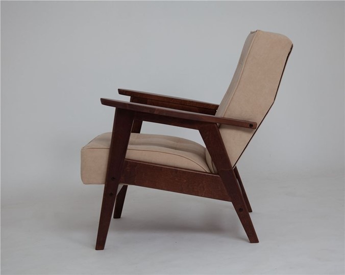 Кресло Ретро (темный тон / RS 03 - бежевый) в Артеме - изображение 1