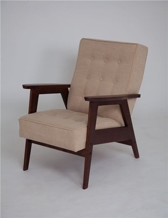 Кресло Ретро (темный тон / RS 03 - бежевый) в Артеме - изображение