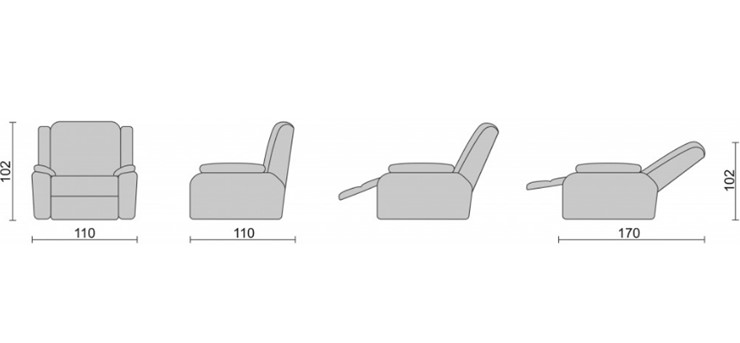 Кресло-трансформер Recliner (электро) в Находке - изображение 3