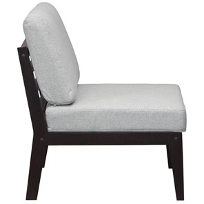 Кресло Массив мягкое, ткань серый, каркас венге во Владивостоке - предосмотр 2
