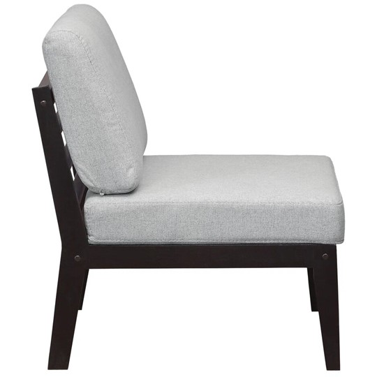 Кресло Массив мягкое, ткань серый, каркас венге во Владивостоке - изображение 2