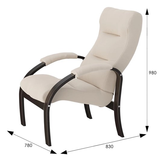 Кресло в гостиную  Шоле, ткань макс 100, каркас венге во Владивостоке - изображение 1