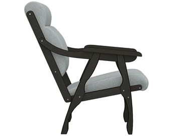 Кресло Вега 10 ткань серый, каркас венге во Владивостоке - предосмотр 3