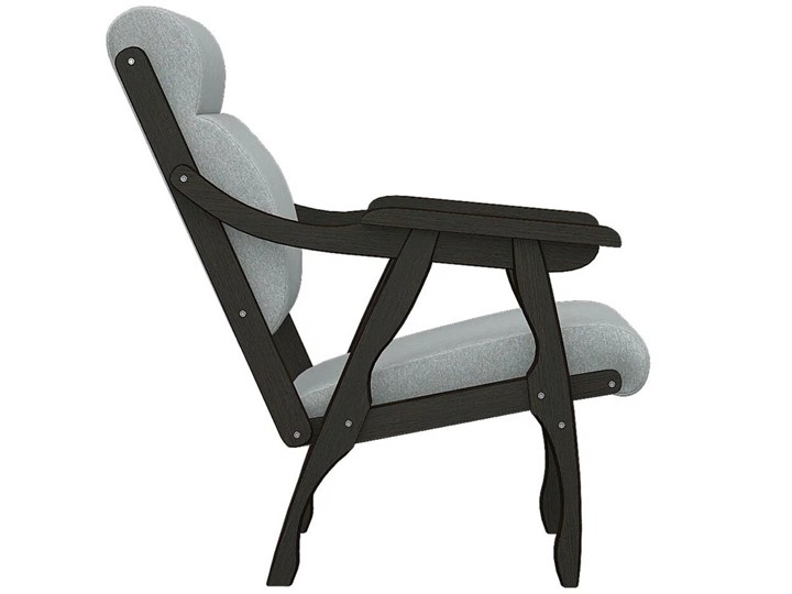 Кресло Вега 10 ткань серый, каркас венге в Артеме - изображение 3