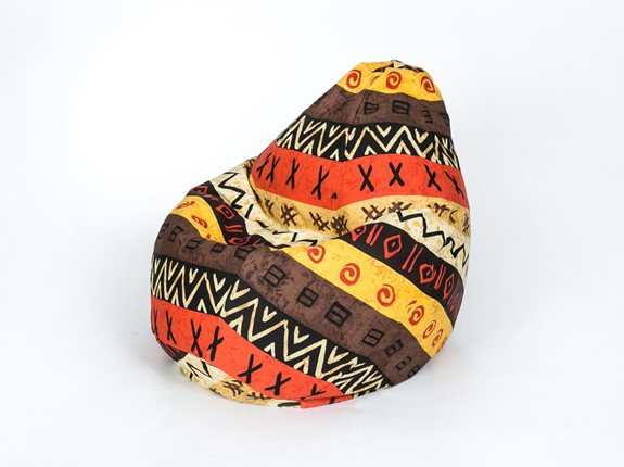 Кресло-мешок Груша среднее, жаккард, африкан в Артеме - изображение