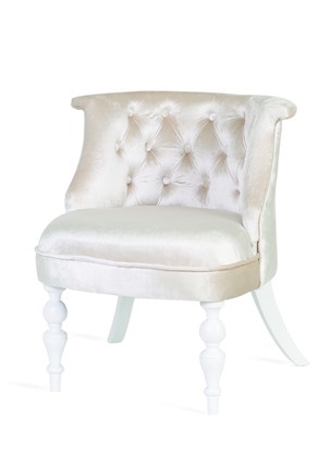 Кресло Бархат (бархат №30/белая эмаль) в Артеме - изображение