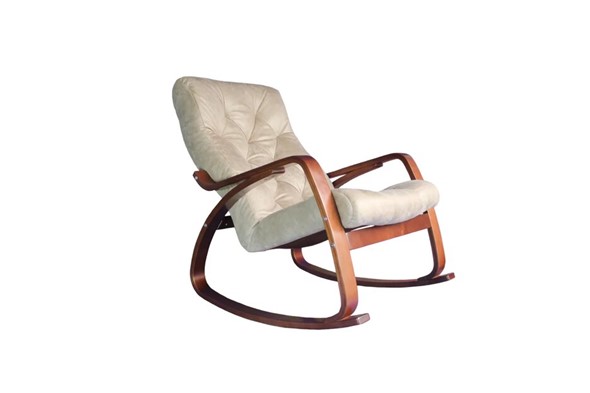 Кресло-качалка Гранд, замша крем в Артеме - изображение