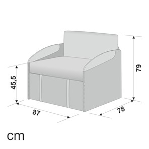 Кресло-кровать Polto серо-коричневый/шалфей (рогожка) во Владивостоке - предосмотр 15