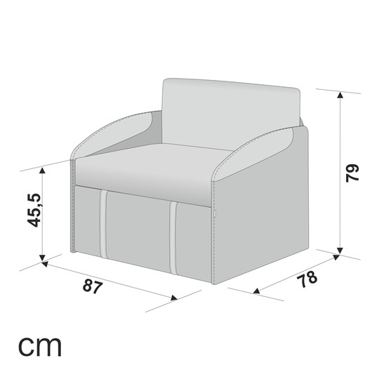 Кресло-кровать Polto серо-коричневый/шалфей (рогожка) во Владивостоке - изображение 15