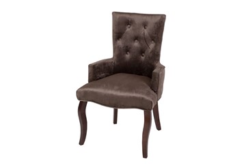 Кресло Виктория (коричневый бархат/темный тон) в Артеме