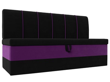 Кухонный диван Энигма, Черный/Фиолетовый (Микровельвет) во Владивостоке
