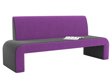 Кухонный диван Кармен, Черный/Фиолетовый (микровельвет) во Владивостоке