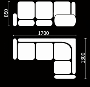 Кухонный диван Нео КМ-01 (168х128 см.) в Артеме - предосмотр 3