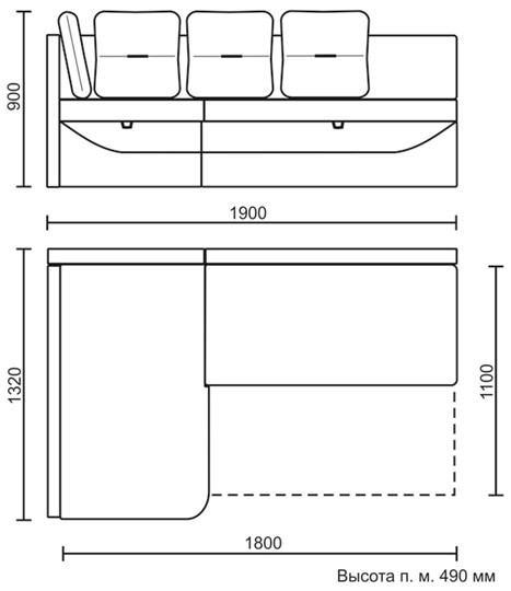 Кухонный диван Яшма 1 ДУ в Артеме - изображение 8