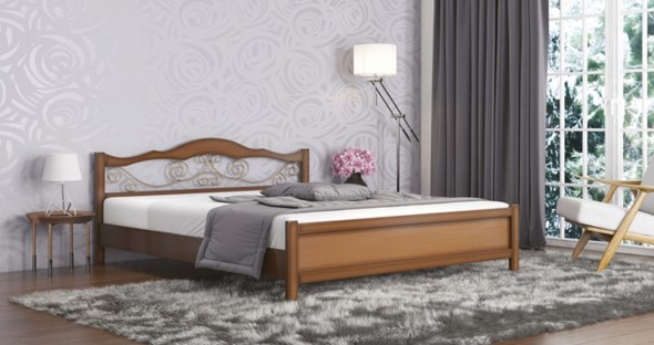 Кровать двуспальная Ковка 160*190 с основанием во Владивостоке - изображение