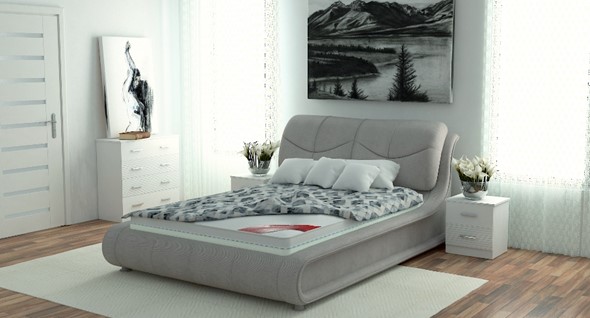 Двуспальная кровать с механизмом Сицилия 180х200 (с коробом) в Артеме - изображение