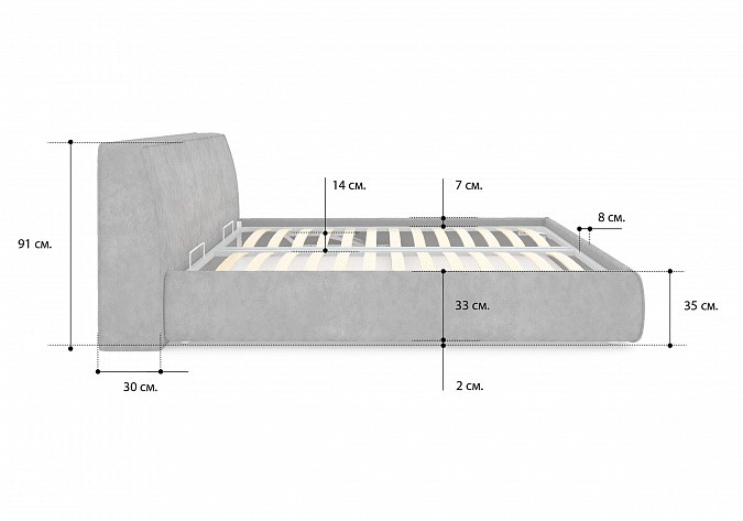 Кровать с механизмом двуспальная Altea 180х200 во Владивостоке - изображение 3