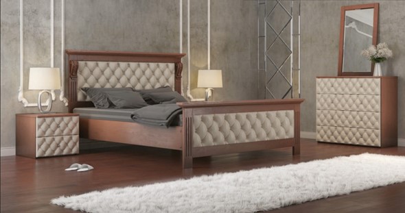 Кровать спальная Лидер 160*200 с основанием в Артеме - изображение
