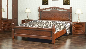 Кровать двуспальная Карина-15 (Орех) 160х200 в Уссурийске