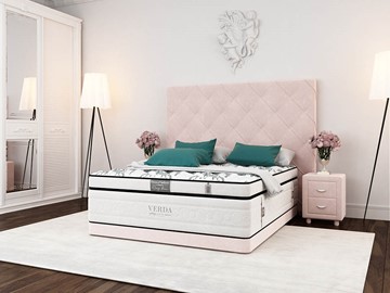 Двуспальная кровать Style Compact/Basement 180х200, Флок (Велсофт Винтажный розовый) в Уссурийске