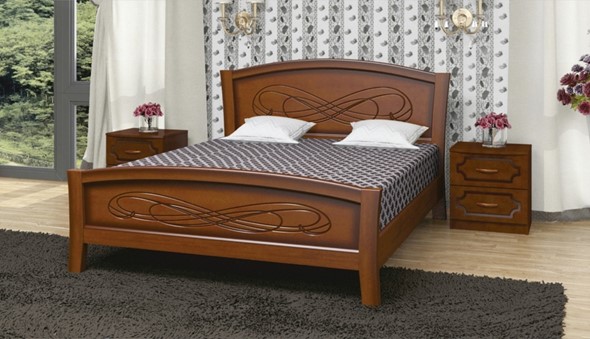 Кровать Карина-16 (Орех) 90х200 в Уссурийске - изображение