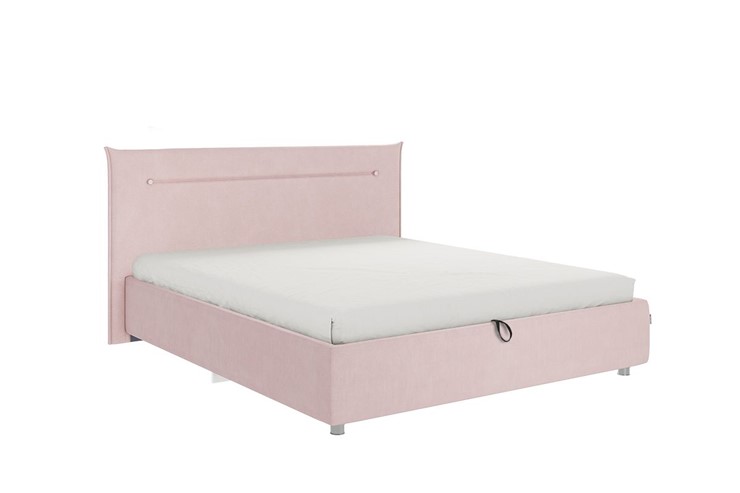 Кровать 2-х спальная Альба 1.6, нежно-розовый (велюр) во Владивостоке - изображение 2