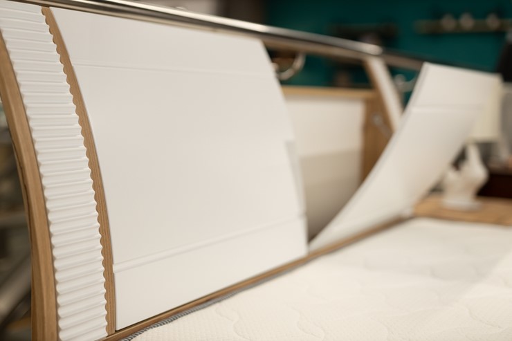 Двуспальная кровать Бари 1600 Дуб Золотой/Белый ЛД 698.140 во Владивостоке - изображение 4