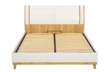 Кровать в спальню Бари 1600 с подъёмным механизмом Дуб Золотой/Белый ЛД 698.220 во Владивостоке - предосмотр 9