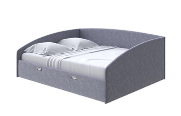 Спальная кровать Bono 160х200, Флок (Бентлей Серый космос) в Артеме