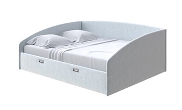 Кровать в спальню Bono 160х200, Флок (Бентлей Светло-серый) во Владивостоке