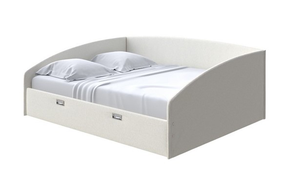 Двуспальная кровать Bono 160х200, Искусственная шерсть (Лама Лён) во Владивостоке - изображение