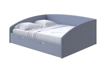 Кровать в спальню Bono 160х200, Рогожка (Firmino Голубой лед) во Владивостоке