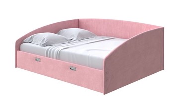 Спальная кровать Bono 160х200, Велюр (Casa Жемчужно-розовый) во Владивостоке