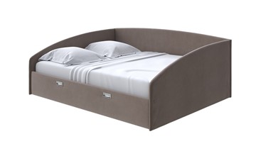 Кровать в спальню Bono 160х200, Велюр (Forest 16 Коричневый) в Артеме