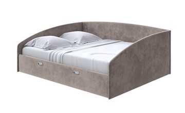 Кровать в спальню Bono 160х200, Велюр (Лофти Кофейный) в Артеме