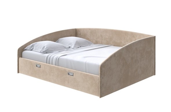 Кровать в спальню Bono 160х200, Велюр (Лофти Тауп) во Владивостоке - изображение