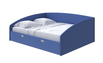 Кровать 2-спальная Bono 160х200, Велюр (Scandi Cotton 23 Кобальт) в Артеме