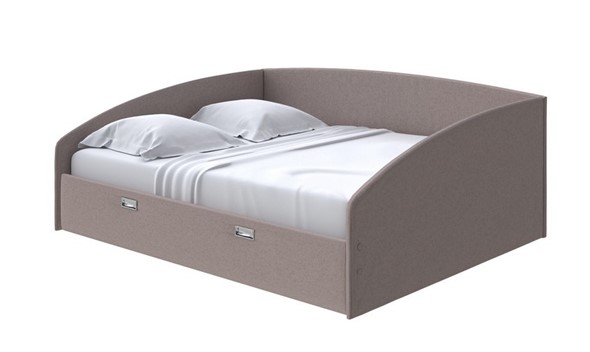 Кровать 2-х спальная Bono 160х200, Велюр (Scandi Cotton 24 Капучино) во Владивостоке - изображение