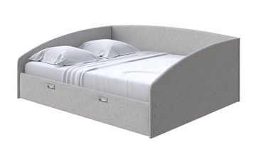 Двуспальная кровать Bono 180х200, Искусственная шерсть (Лама Светло-серый) во Владивостоке - предосмотр