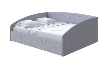 Двуспальная кровать Bono 180х200, Рогожка (Levis 83 Светло-Серый) во Владивостоке