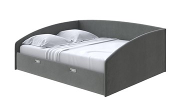 Кровать спальная Bono 180х200, Велюр (Forest 520 Темно-серый) во Владивостоке