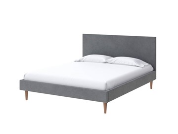Кровать 2-спальная Claro 160х200, Велюр (Monopoly Британский серый (996)) в Артеме