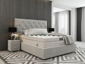 Кровать 2-спальная Classic Compact/Island M 180х200, Флок (Велсофт Серый) в Артеме